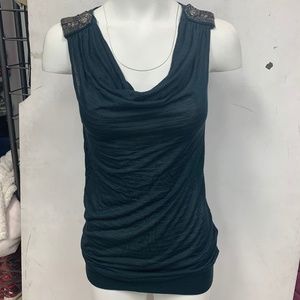 Armani Exchange Sleeveless Top w/ Shoulder Trim